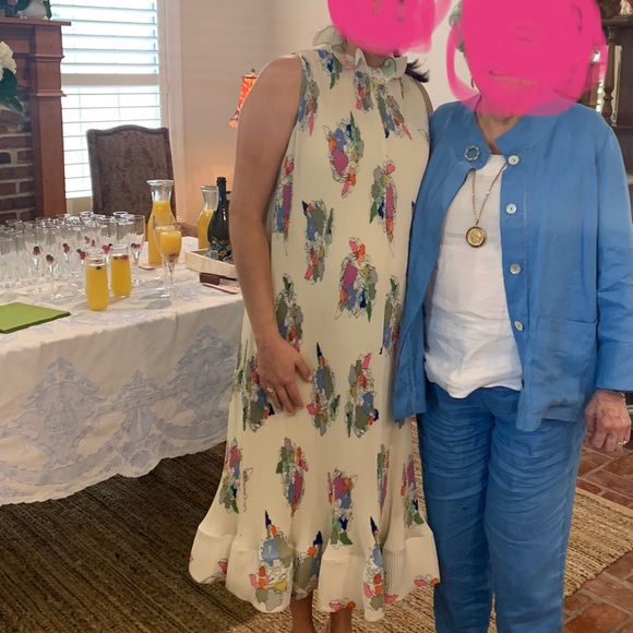 TIBI “Camellia” Micro Pleated Floral Dress - Sz S - Picture 4 of 6